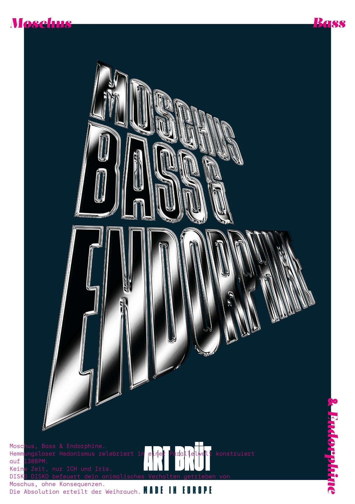 Moschus, Bass & Endorphine | T-shirt | ART BRÜT